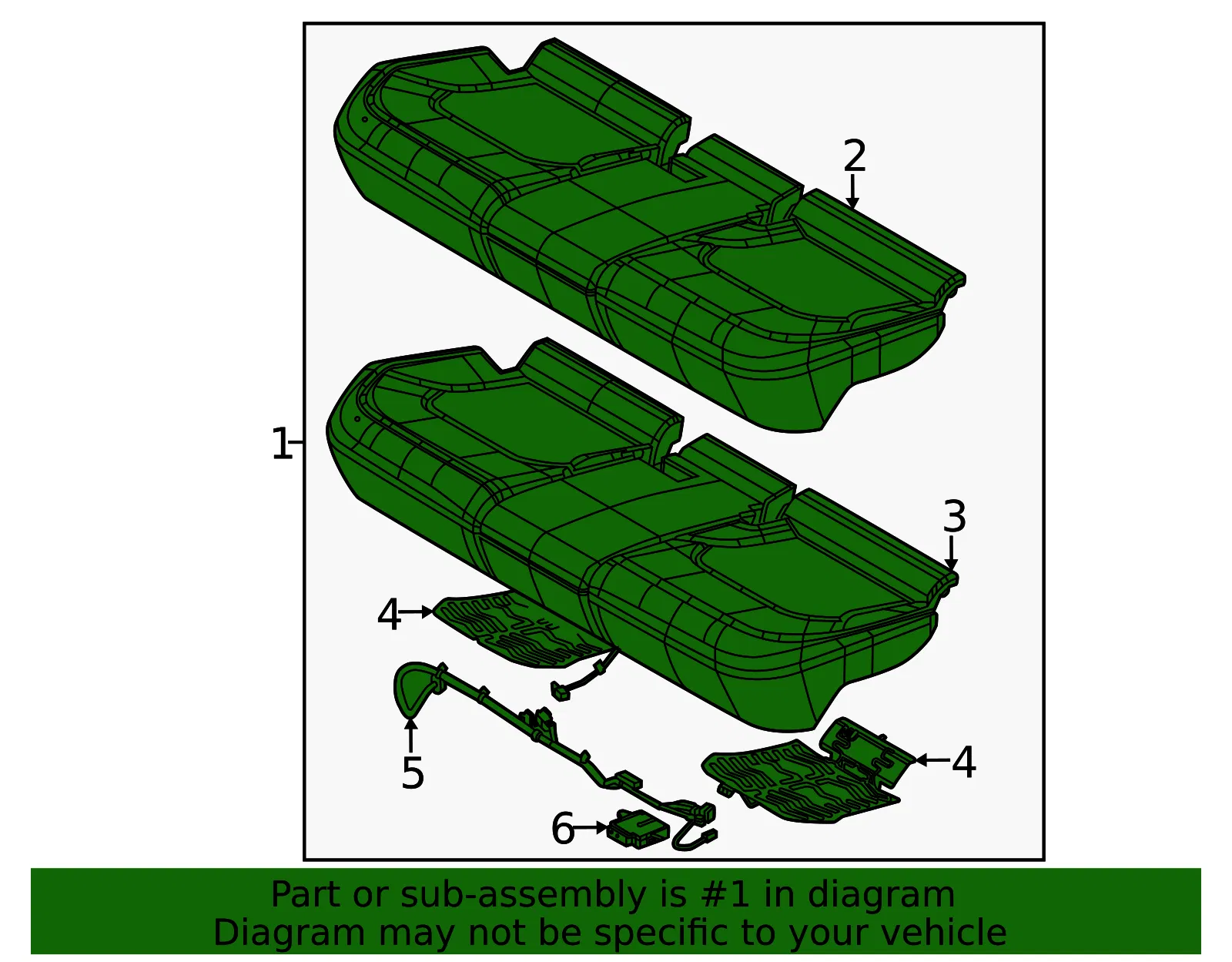 Cushion Assembly - Kia (89100-CV330CWQ) - view 2