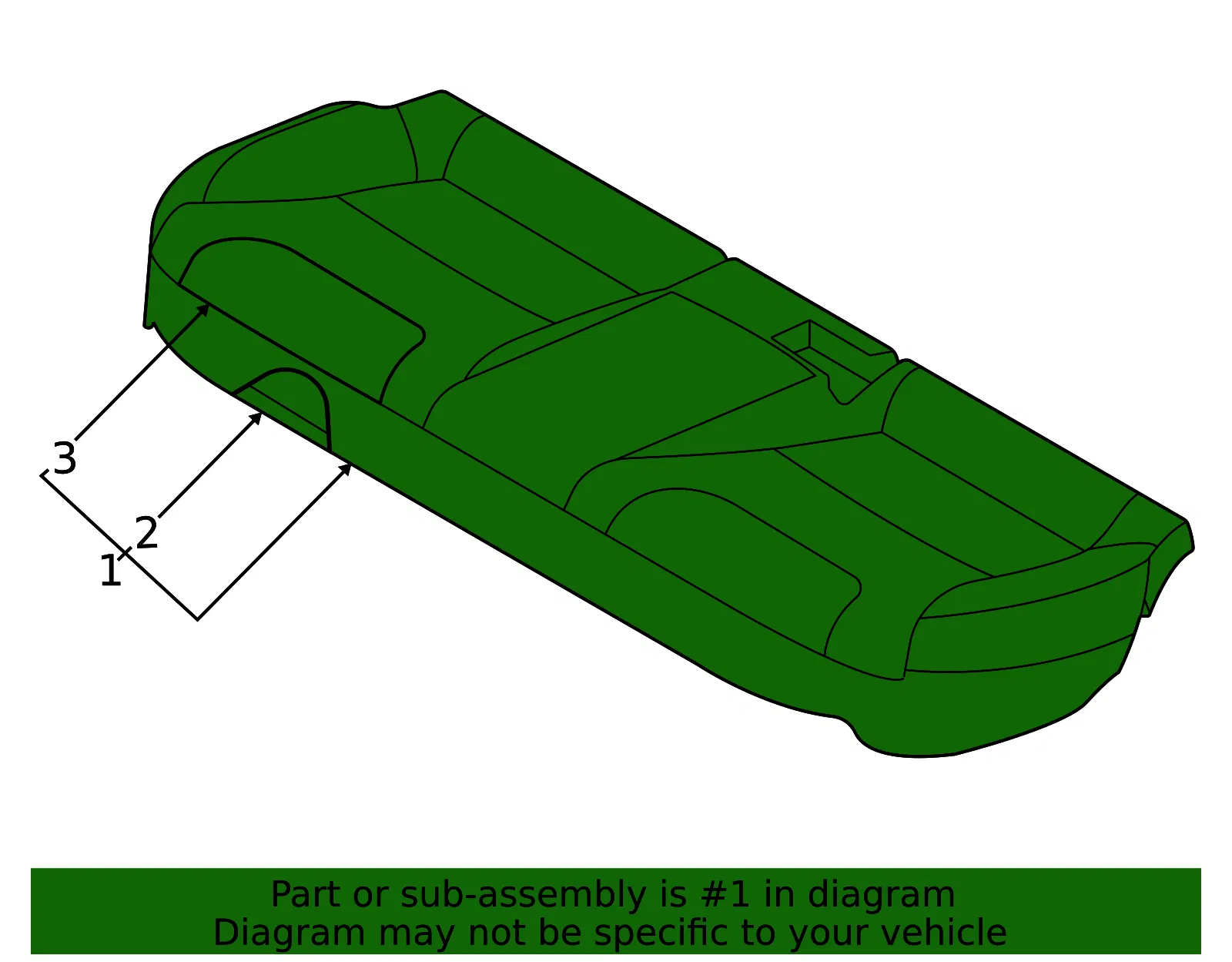 Cushion Assembly - Kia (89100-G5310AY4) - view 2