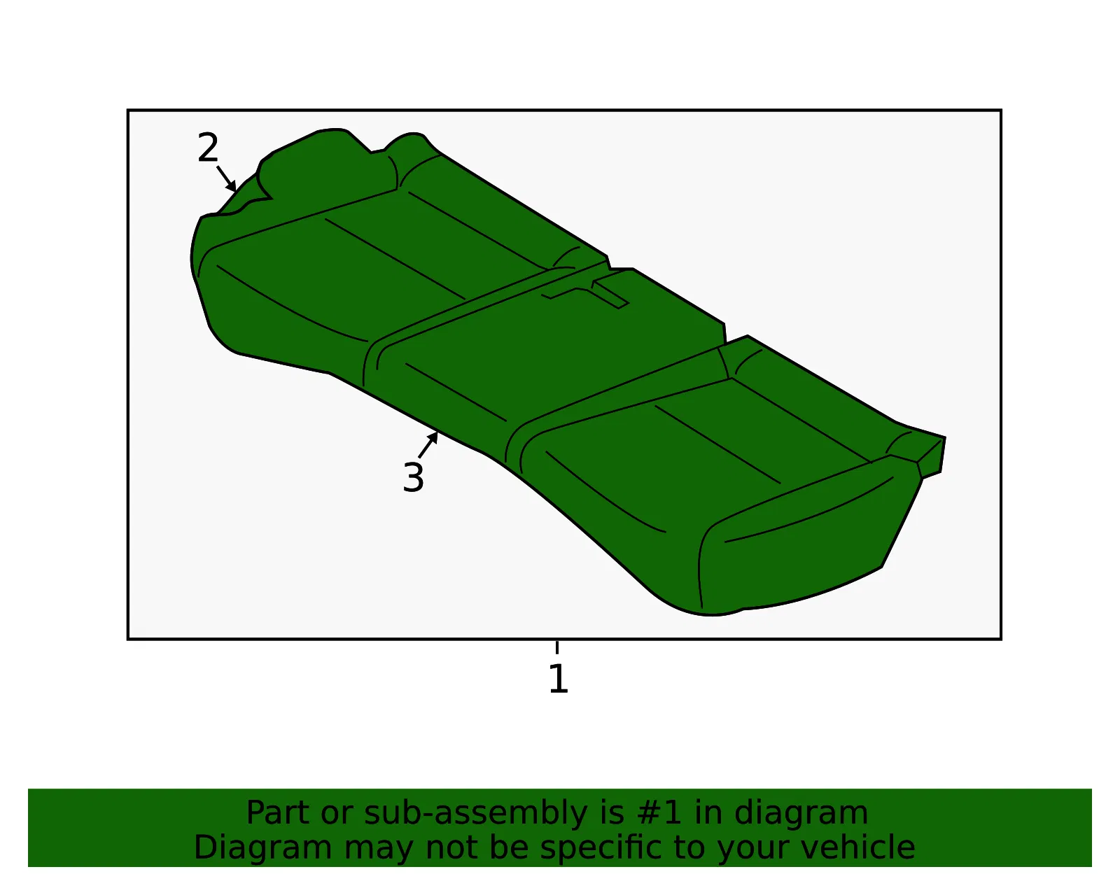 Cushion Assembly - Kia (89100-K0100SQ4) - view 2