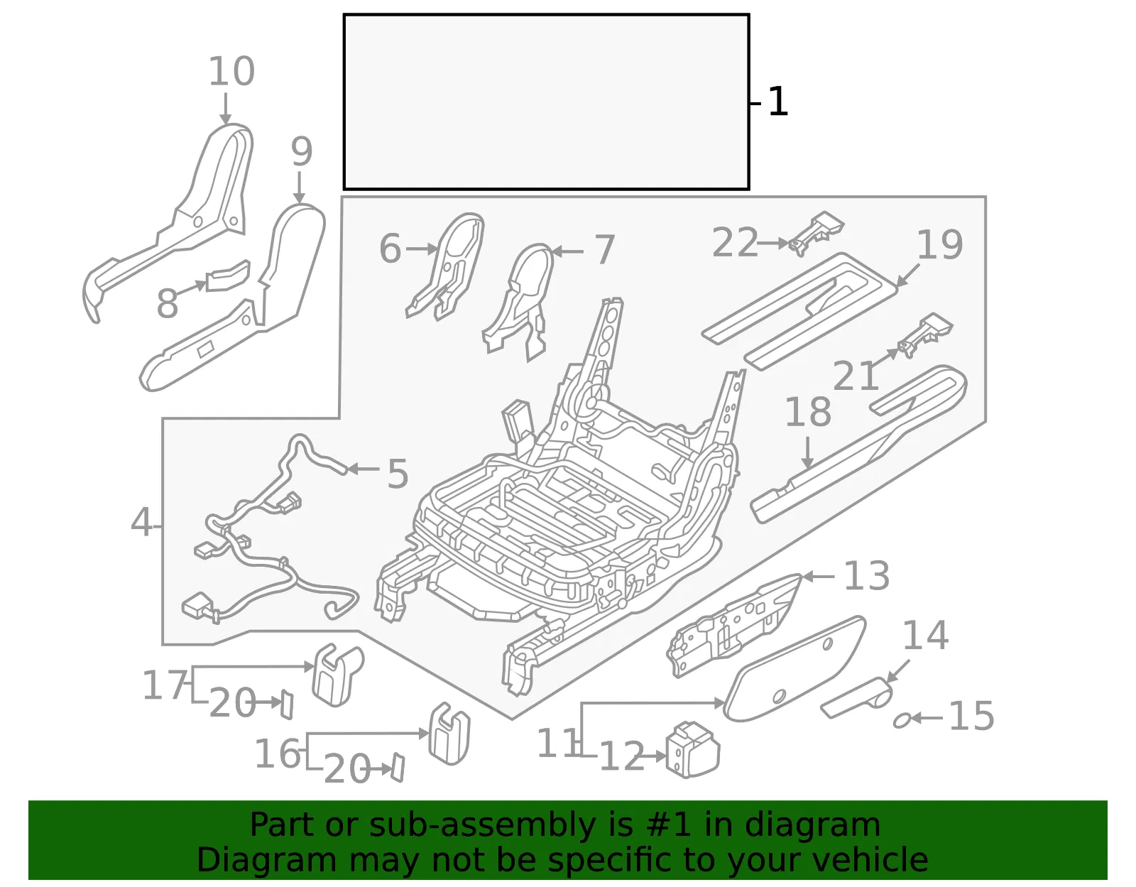 Cushion Assembly - Kia (89100-P2570MRU)