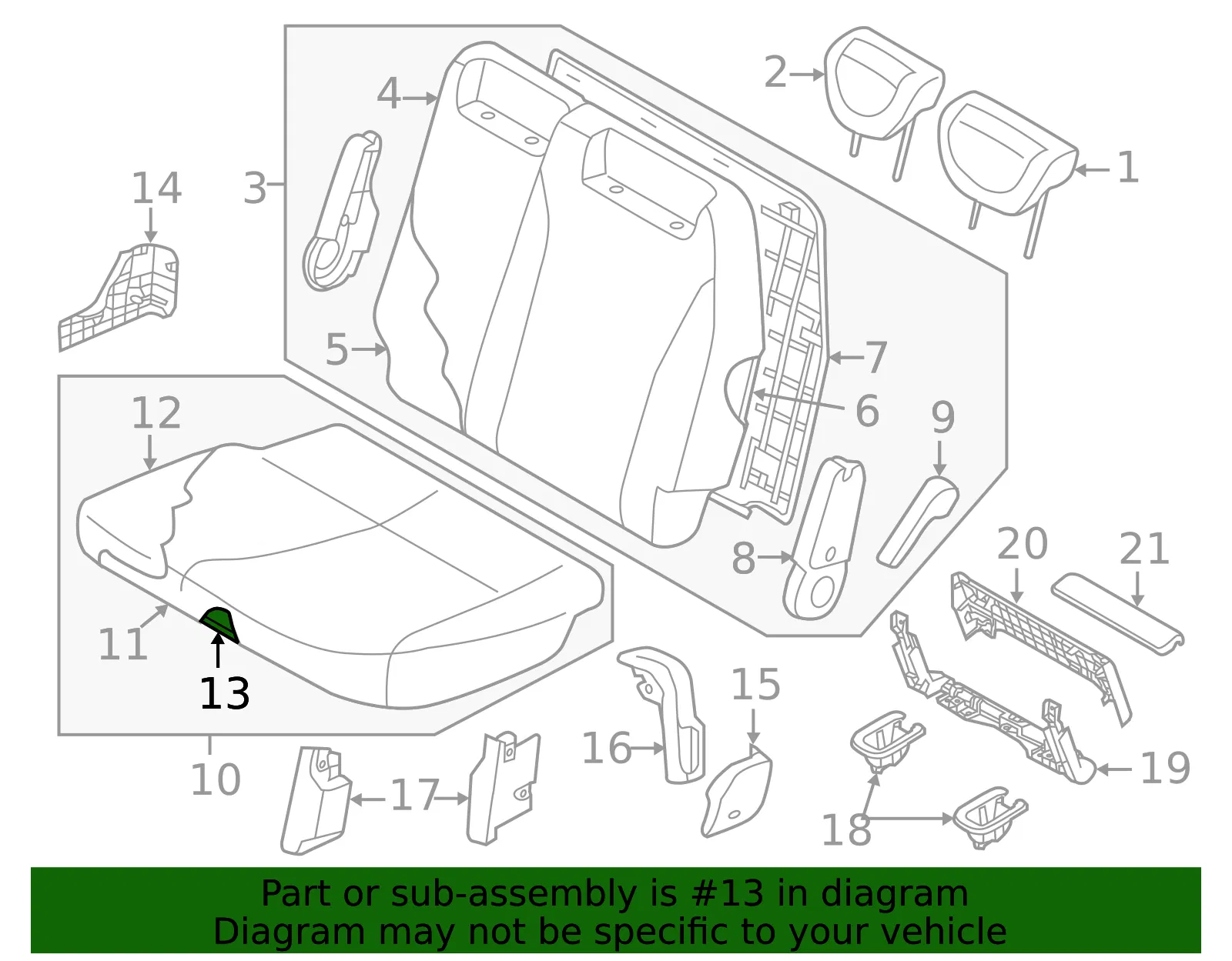 Cushion Frame - Kia (89110-4D122CS) - view 2