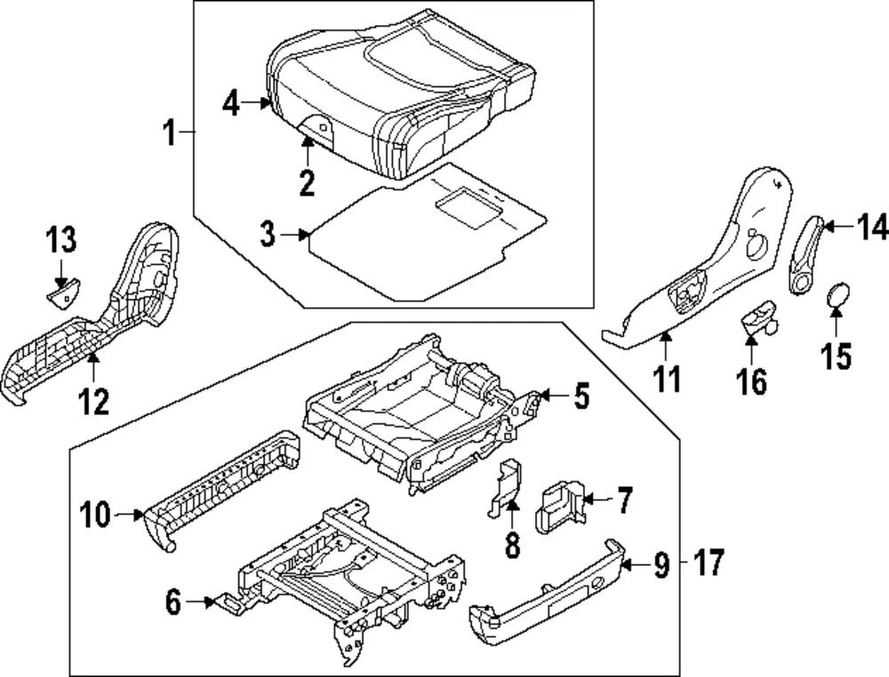 Seat Frame - Kia (89110-R0010)