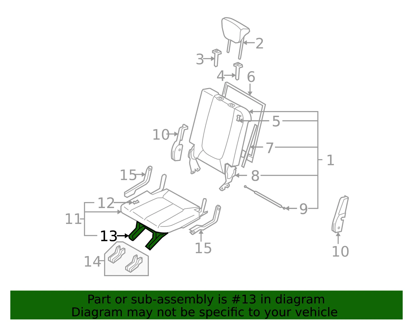 Seat Track - Driver's Side (LH) - Kia (89135-1D000) - view 2