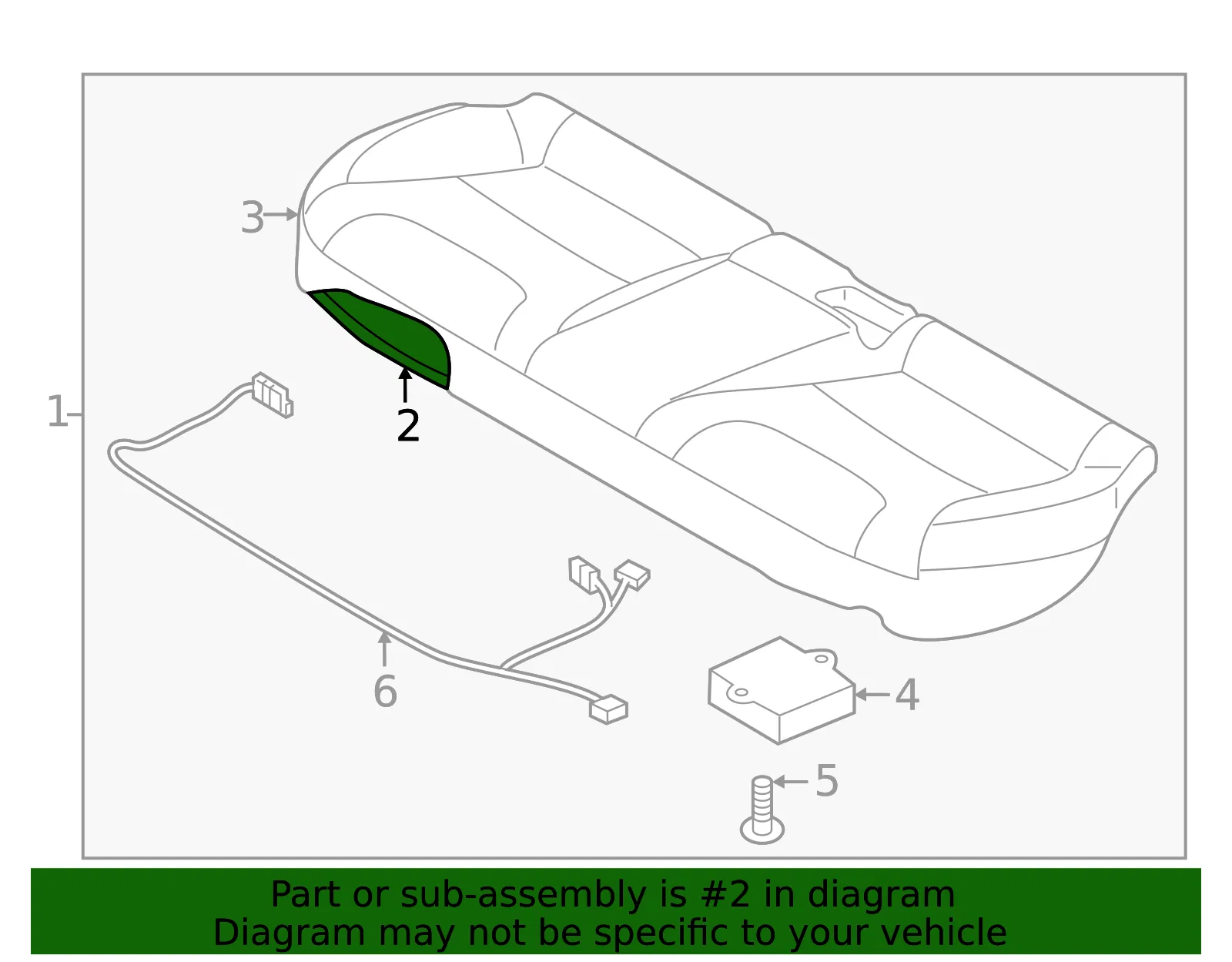 Seat Cushion Pad - Kia (89150-AT510) - view 2