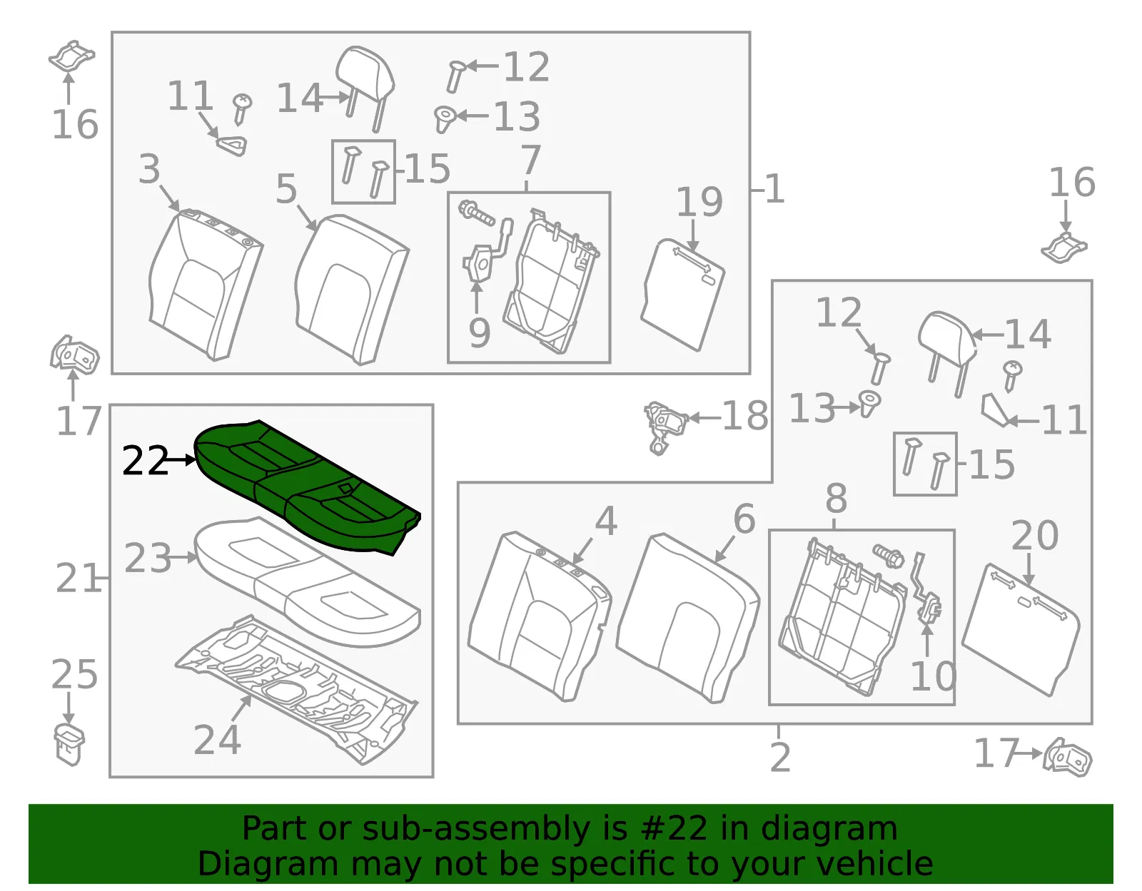 Cushion Cover - Kia (89160-1WAA1BBW) - view 2