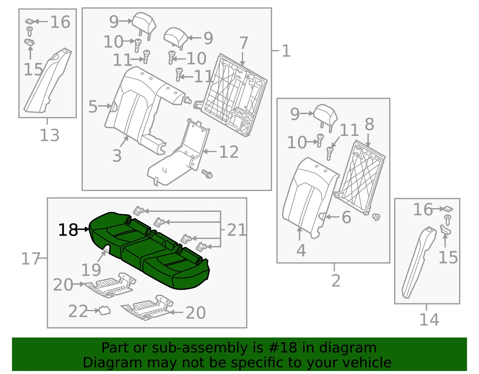 Cushion Cover - Kia (89160-A8070A2F) - view 2