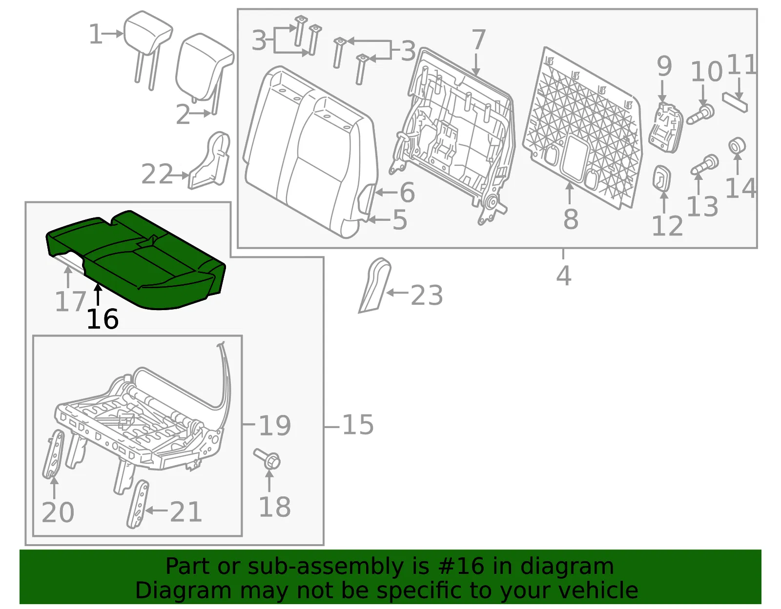 Cushion Cover - Kia (89160-A9072DLF) - view 2