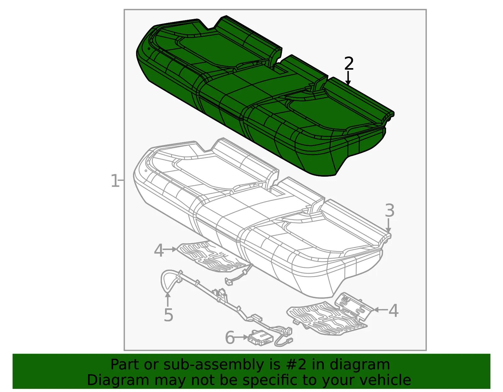 Cushion Cover - Kia (89160-CV030CWL) - view 2