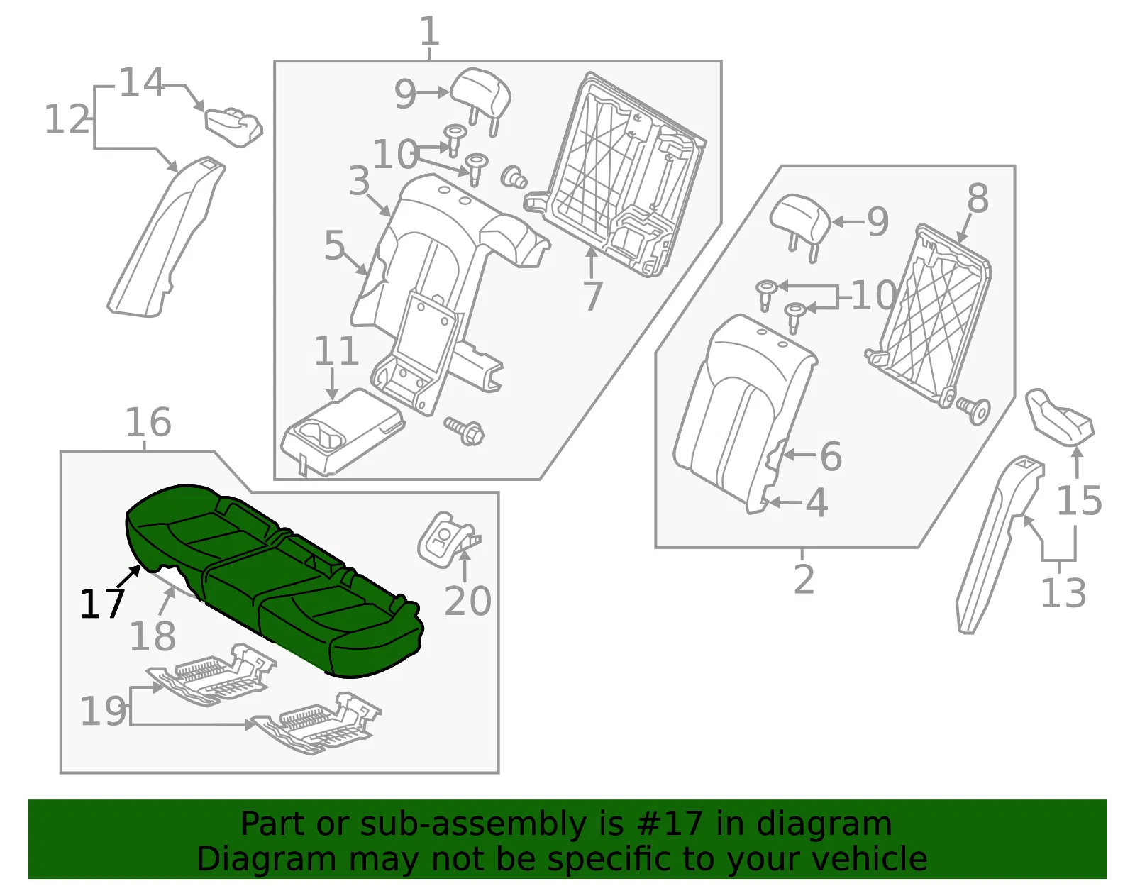 Cushion Cover - Kia (89160-D5010A3B) - view 2