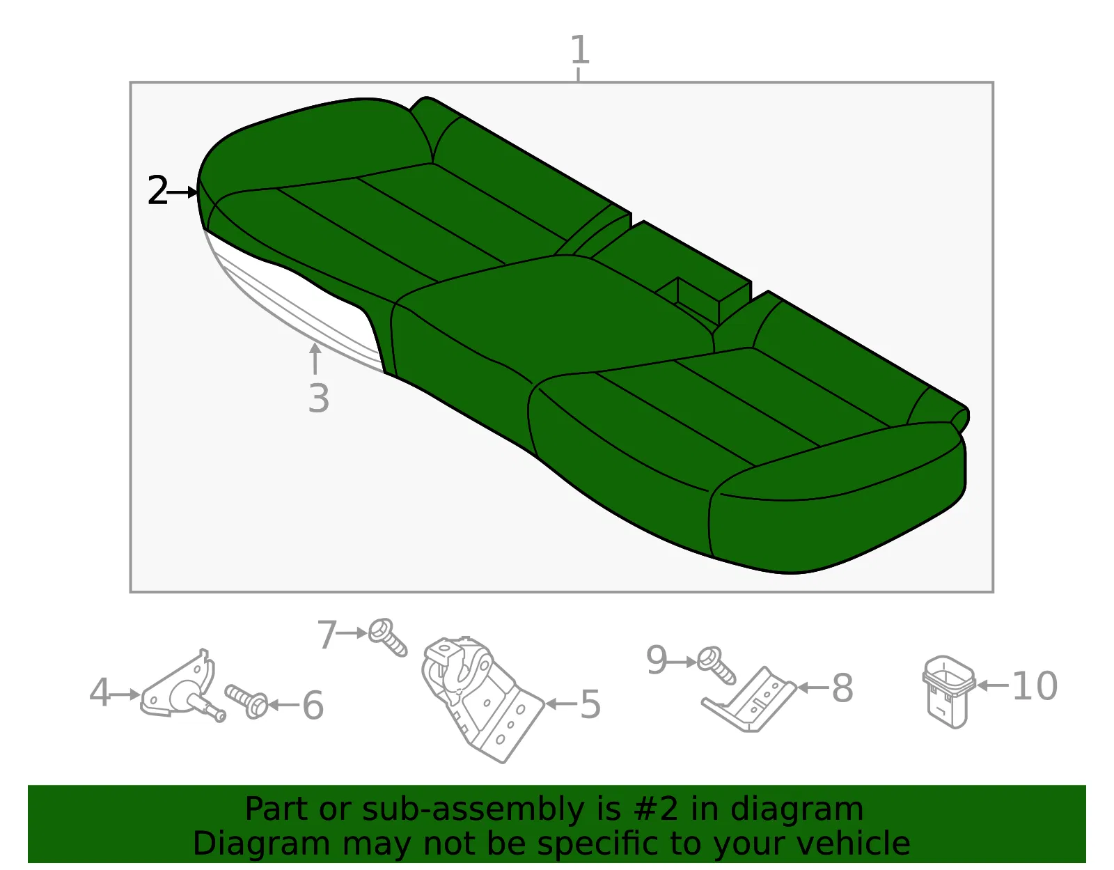 Cushion Cover - Kia (89160-M6100B4Y) - view 2