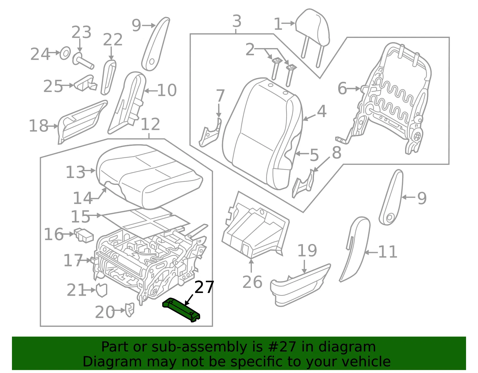 Inner Cushion - Kia (89161-A9080DLE) - view 2