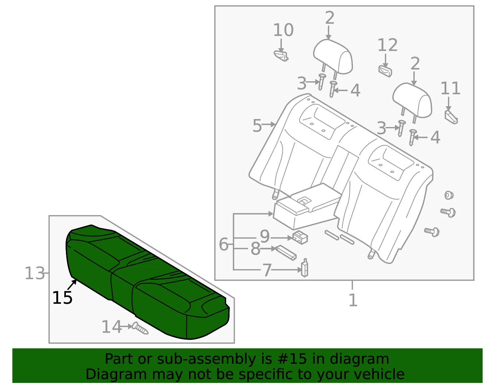 Seat Cover - Kia (89170-3F100NF2) - view 2