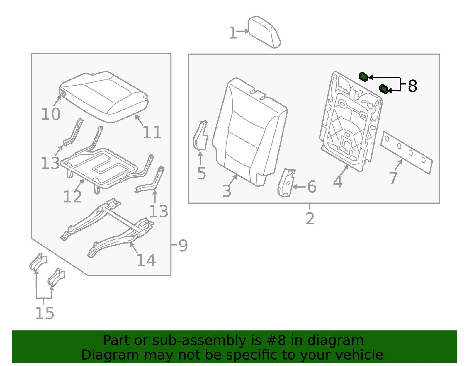 Back Panel Trim Cover - Passenger Side (RH) - Kia (89180-2P510VA) - view 2