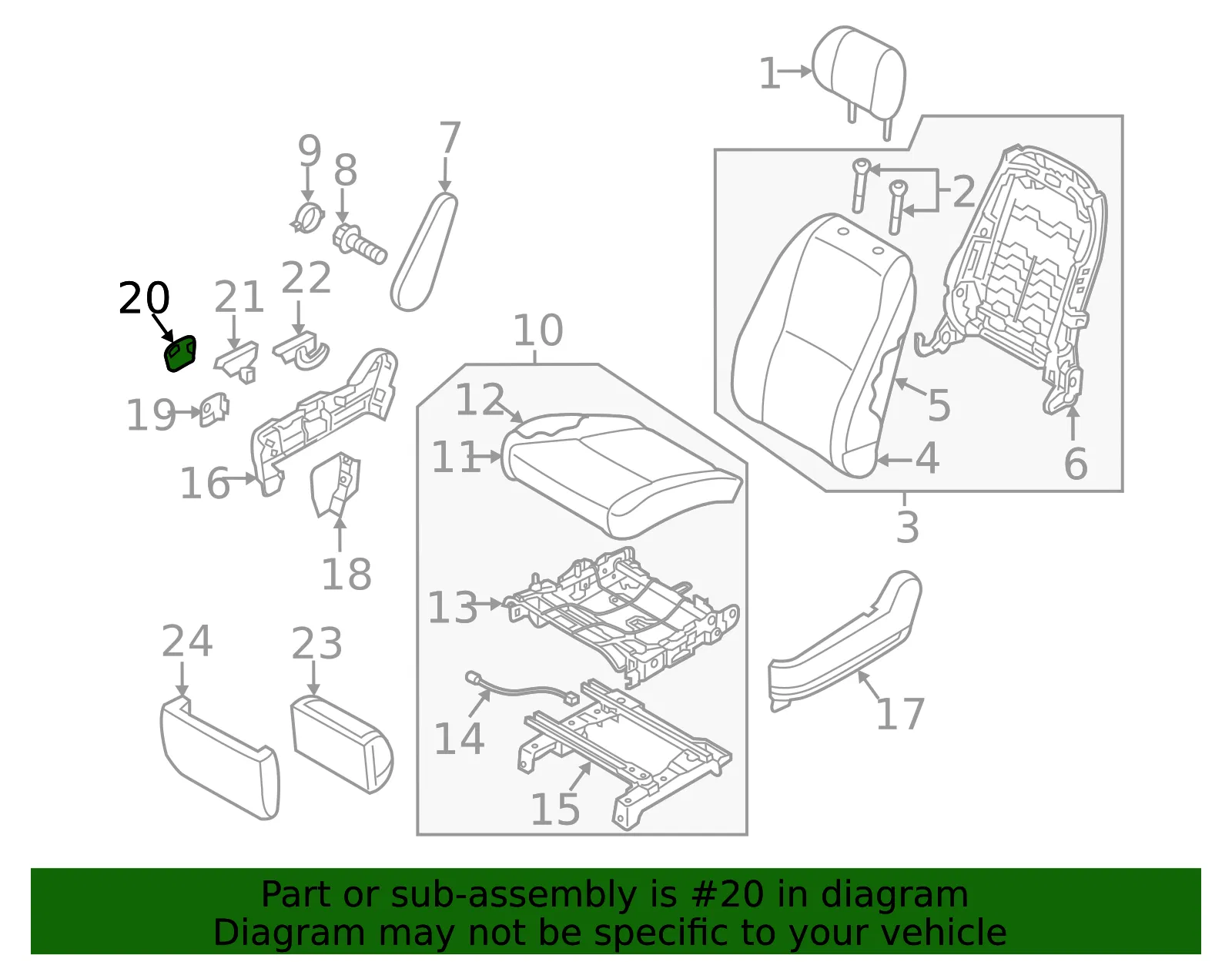 Knob - Driver's Side (LH) - Kia (89180-A9702BND) - view 2