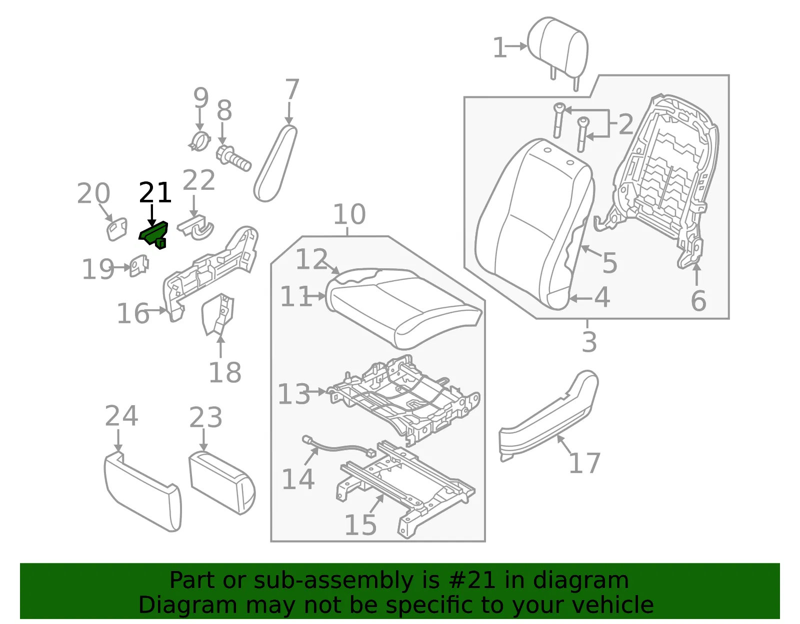 Knob - Driver's Side (LH) - Kia (89184-A9702BND) - view 2