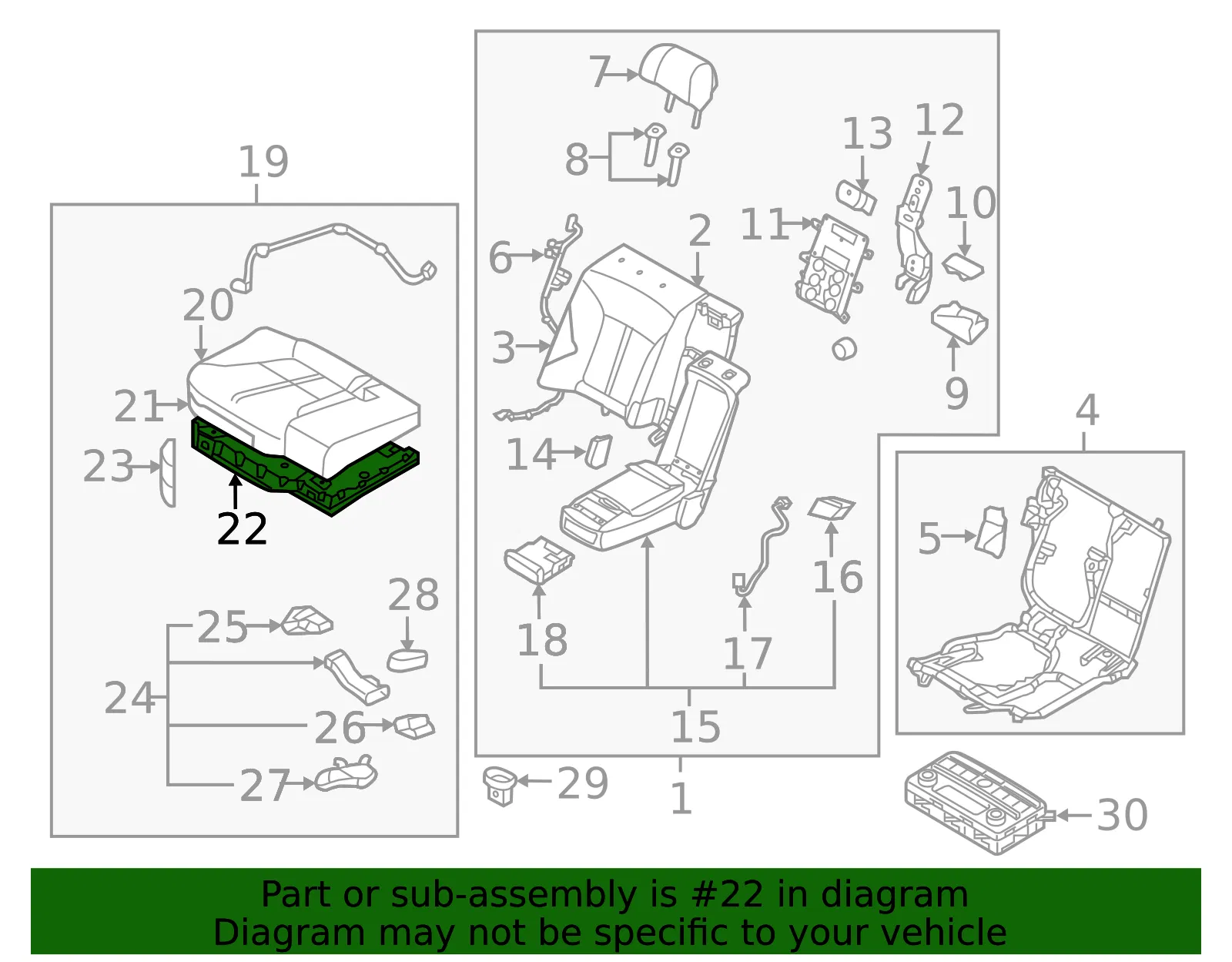 Cushion Frame - Kia (89210-3T500) - view 2