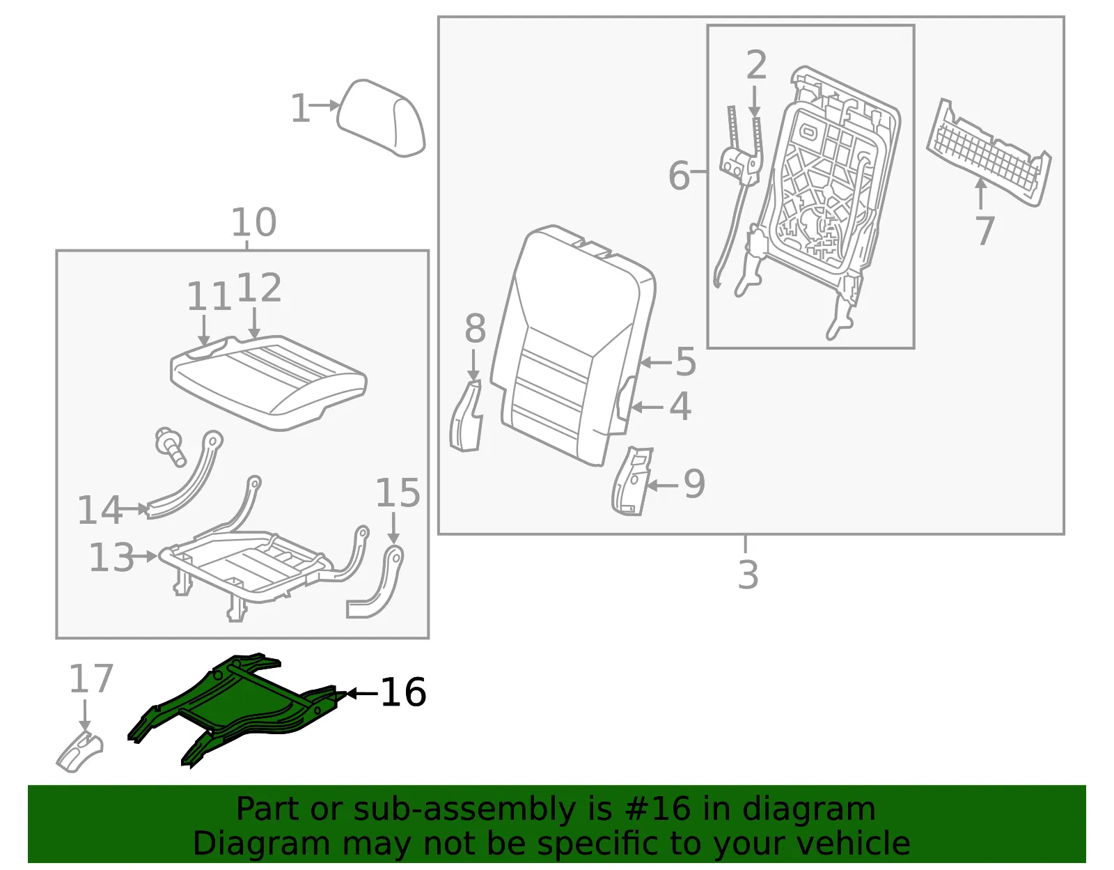 Seat Track - Kia (89230-C6500) - view 2