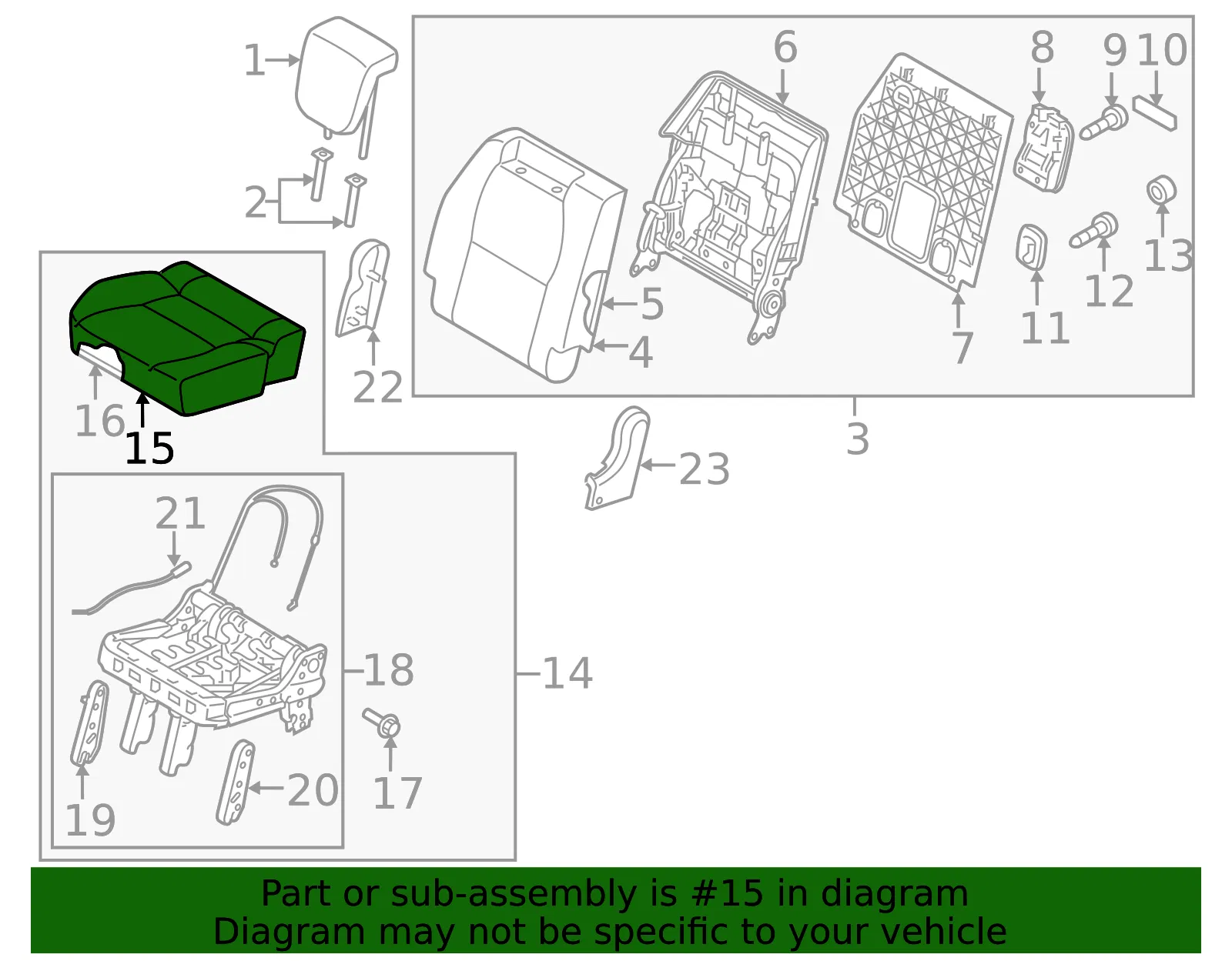 Cushion Cover - Kia (89260-A9930DLB) - view 2