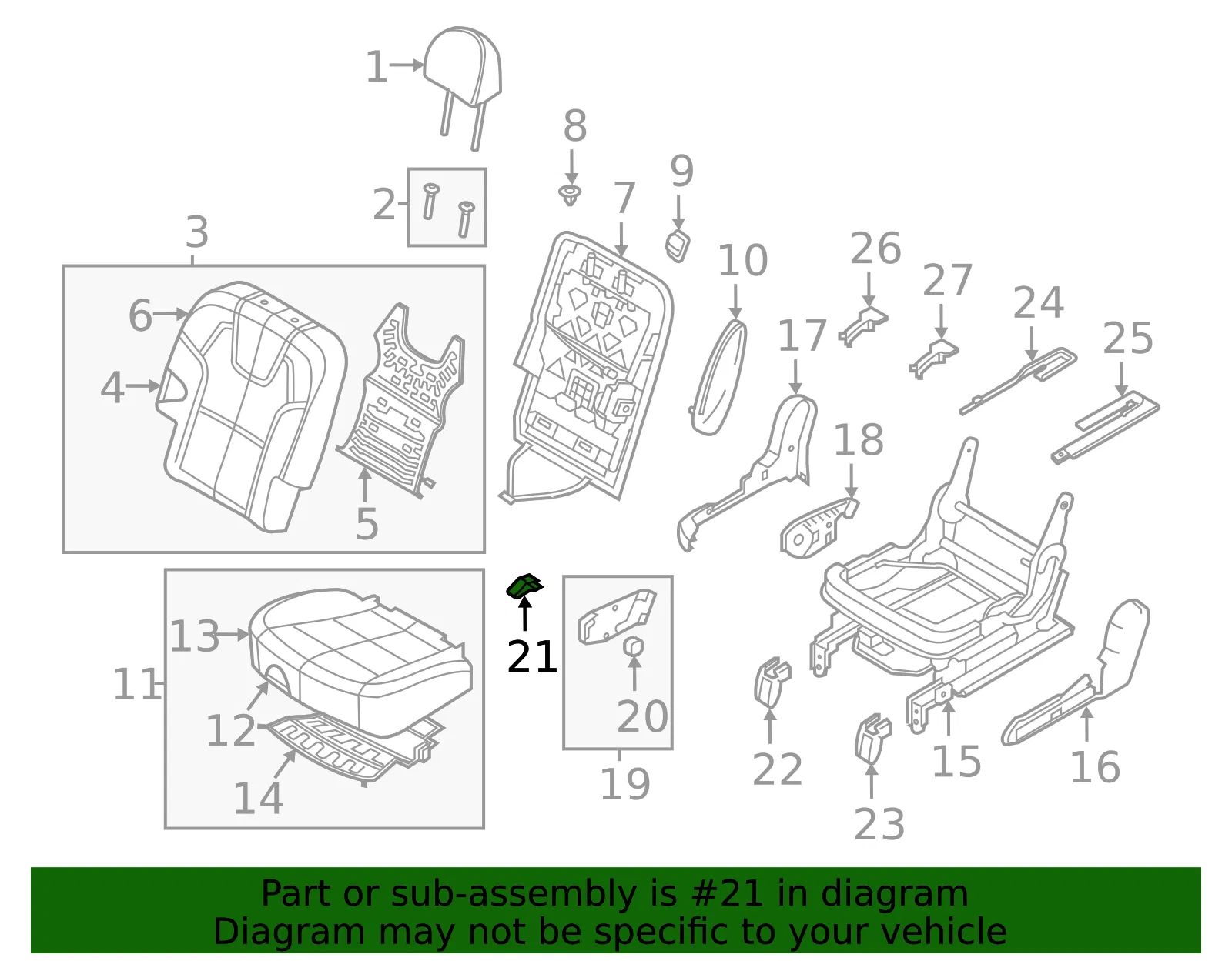 Recline Knob - Passenger Side (RH) - Kia (89294-S9000LBR) - view 2
