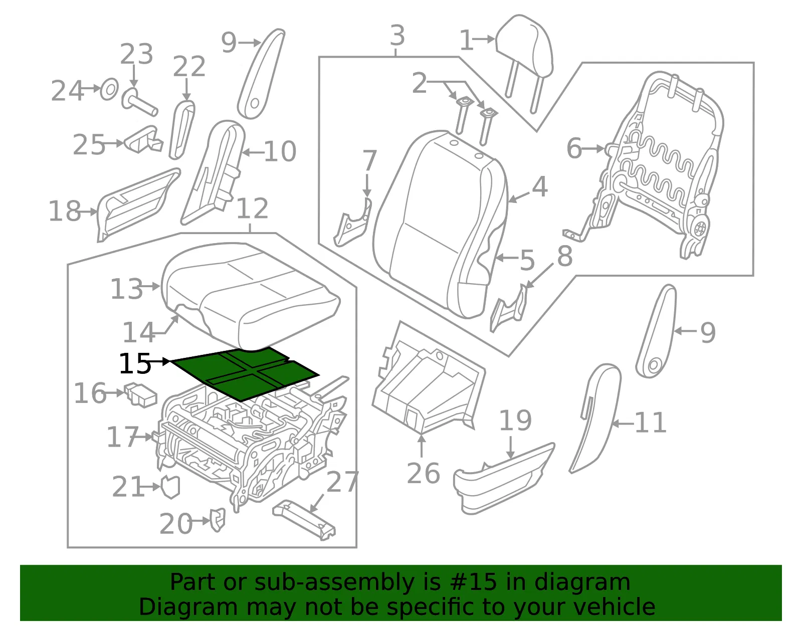 Seat Heater - Passenger Side (RH) - Kia (89297-A9080) - view 2