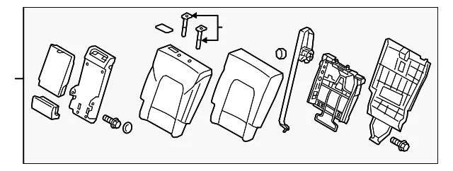 Seat Back Assembly - Kia (89300-1U710BD7)