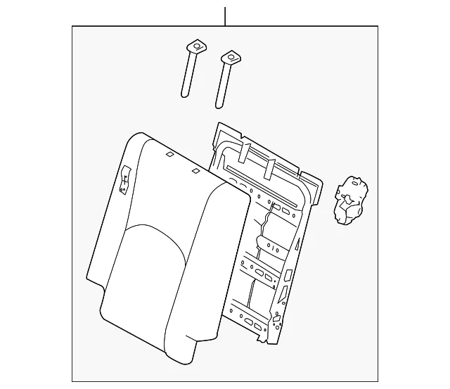 Seat Back Assembly - Driver's Side (LH) - Kia (89300-2J810ACG)