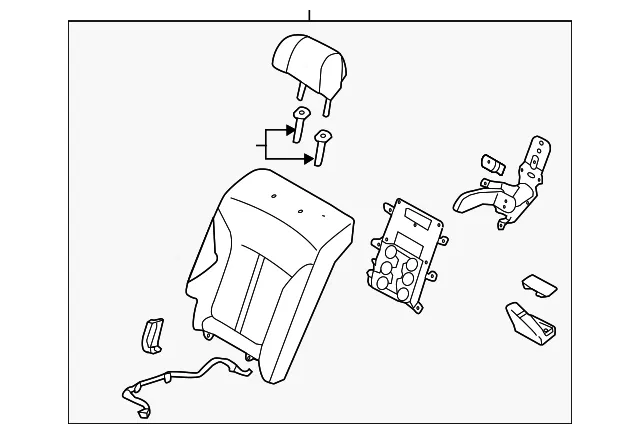 Seat Back Assembly - Kia (89300-3T920KBL)