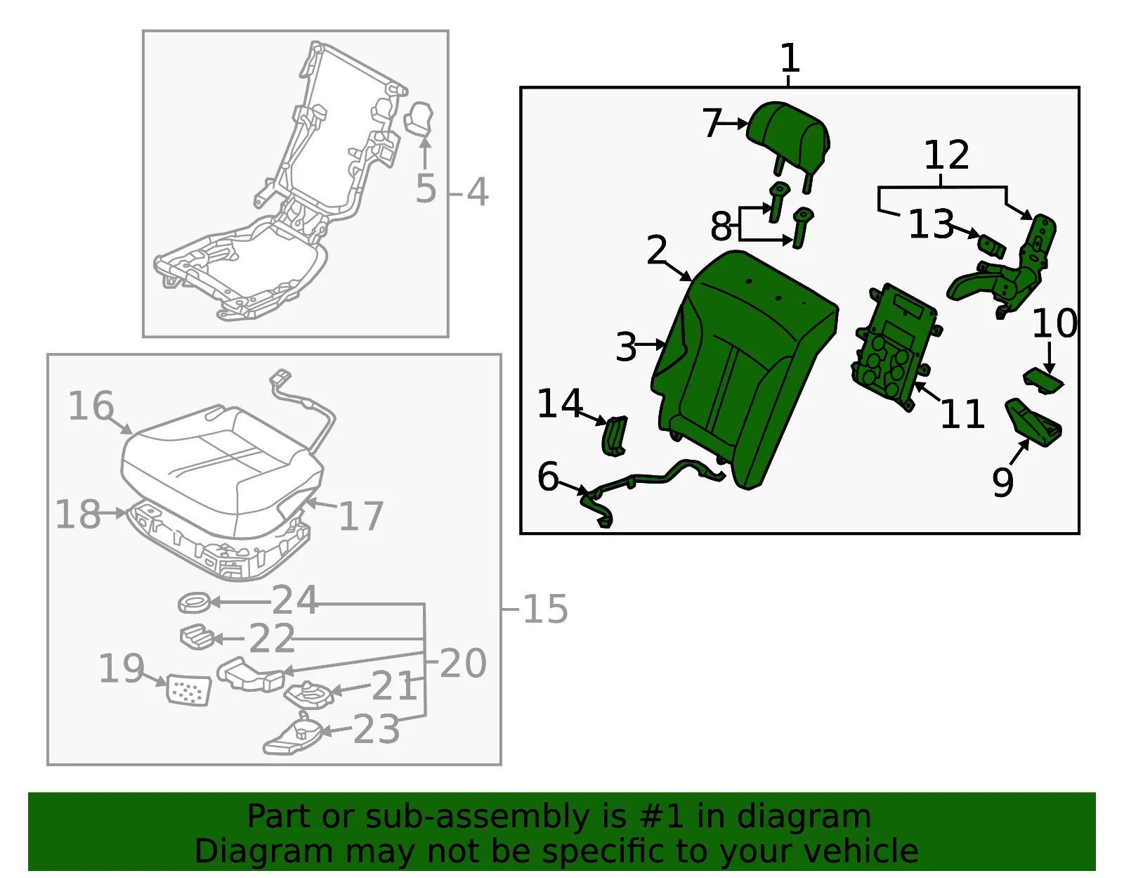 Seat Back Assembly - Kia (89300-3T920KCC) - view 2