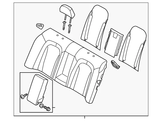 Seat Back Assembly - Kia (89300-4U040FEB)