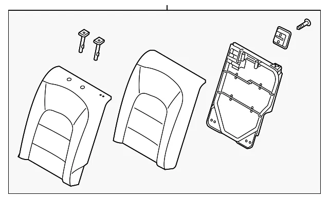 Seat Back Assembly - Kia (89300-A7500K3F)