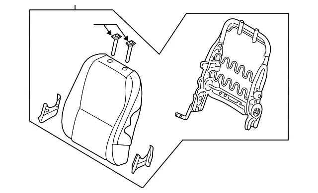Seat Back Assembly - Kia (89300-A9040DLF)