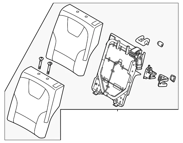 Seat Back Assembly - Kia (89300-AT010A3X)