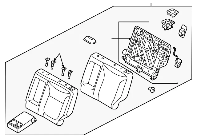 Seat Back Assembly - Kia (89300-B2700KE3)