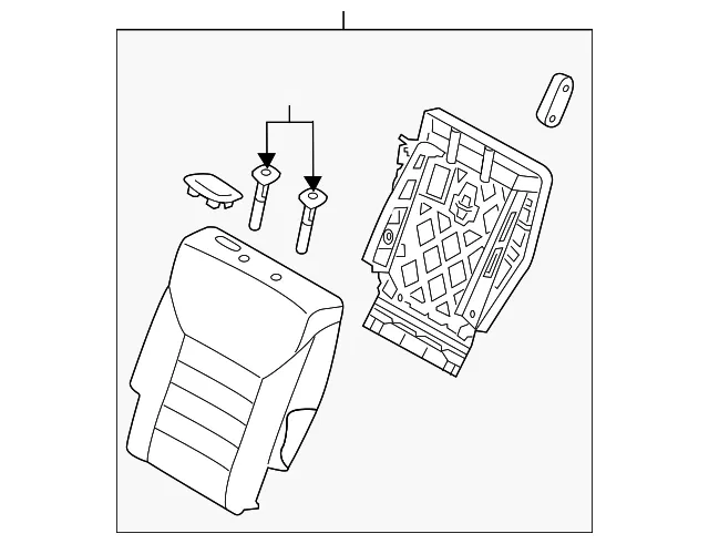 Seat Back Assembly - Driver's Side (LH) - Kia (89300-C6620C63)