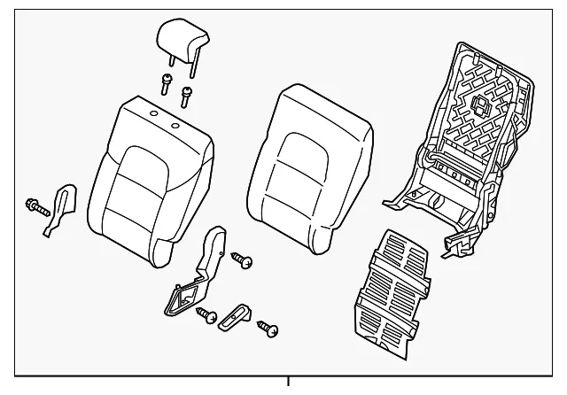 Seat Back Assembly - Kia (89300-D9030BGN)