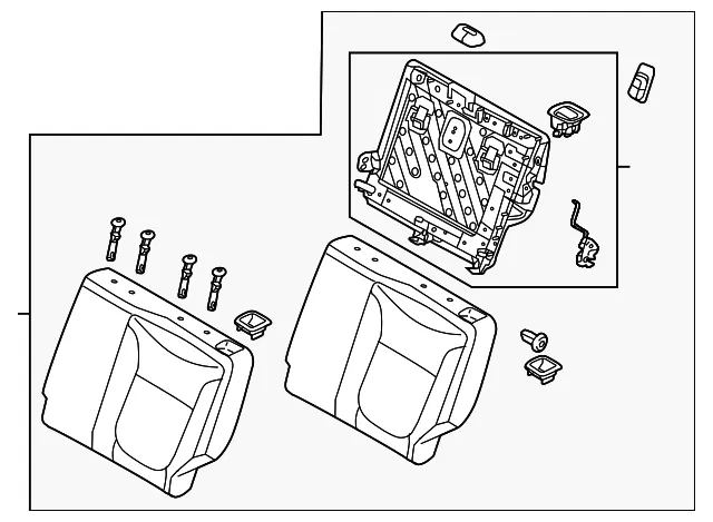 Seat Back Assembly - Kia (89300-E4100ASK)