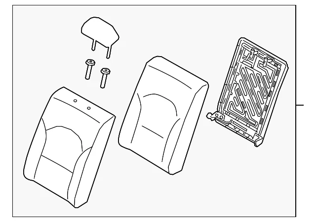Seat Back Assembly - Kia (89300-M7330B4S)