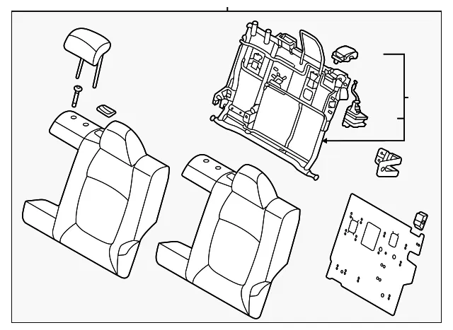 Seat Back Assembly - Kia (89300-Q5040A7B)
