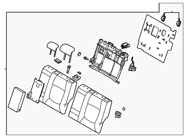Seat Back Assembly - Kia (89300-Q5191A6F)