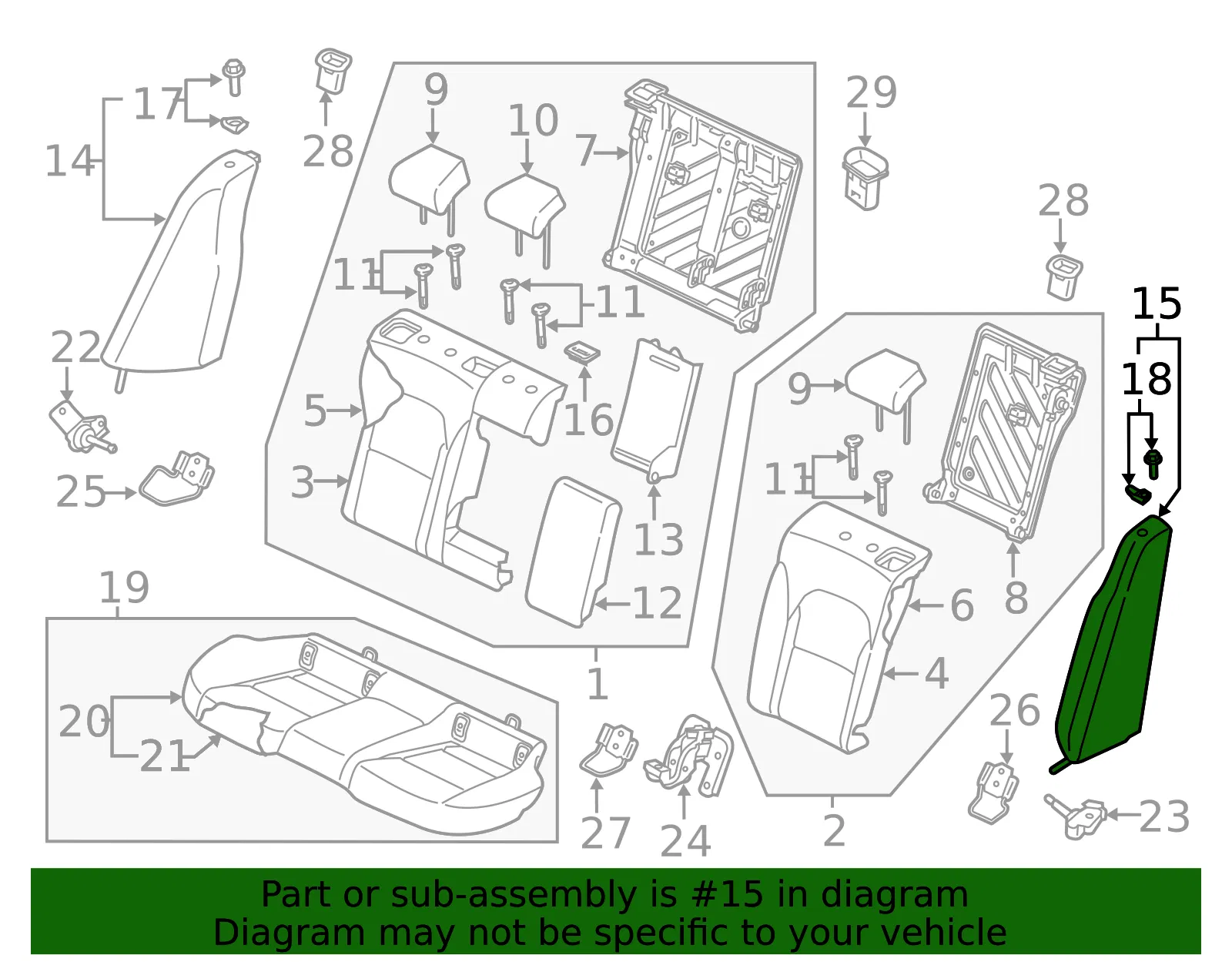 Bolster - Kia (89307-J5330CPX) - view 2