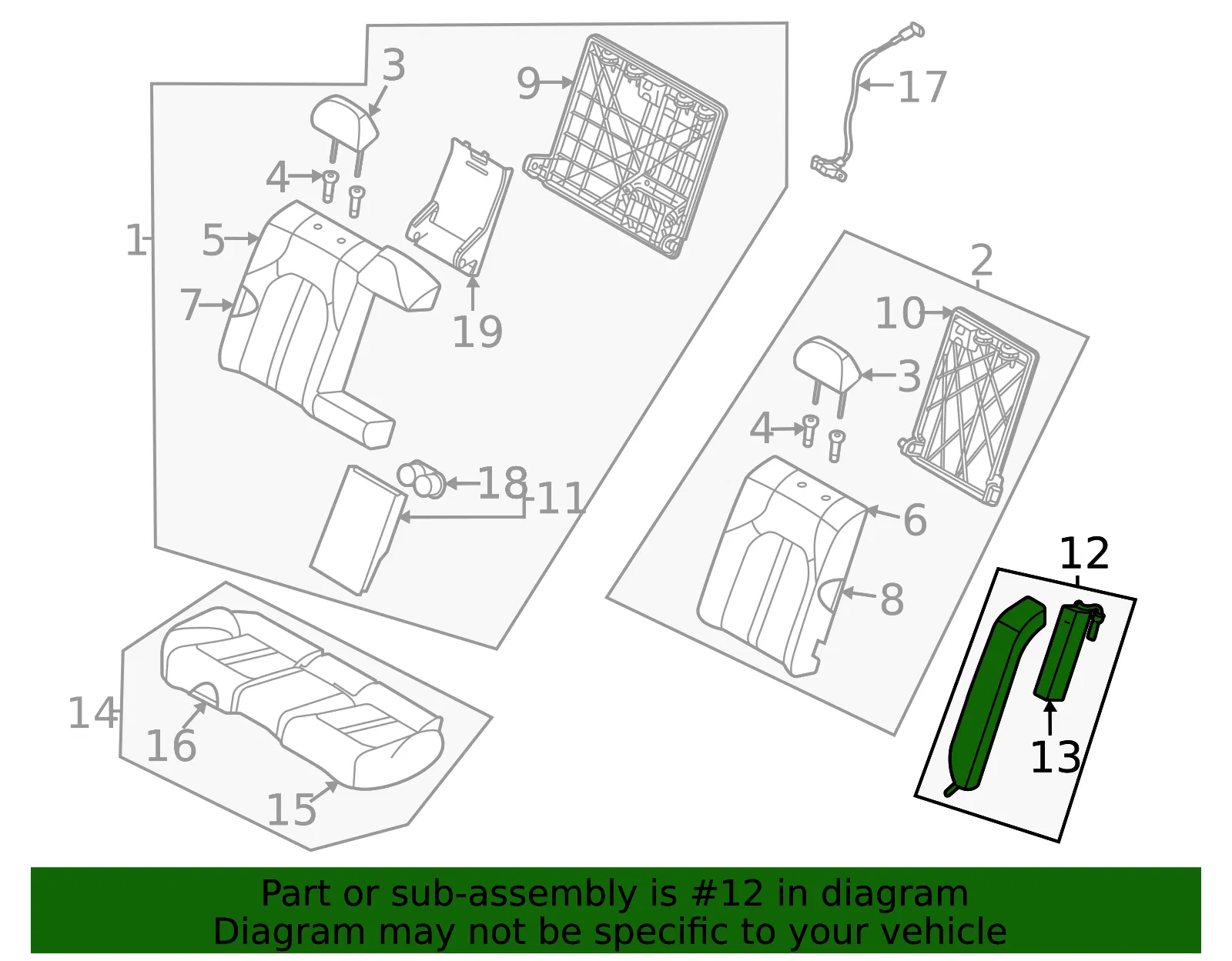 Bolster - Kia (89307-L3010HS2) - view 2