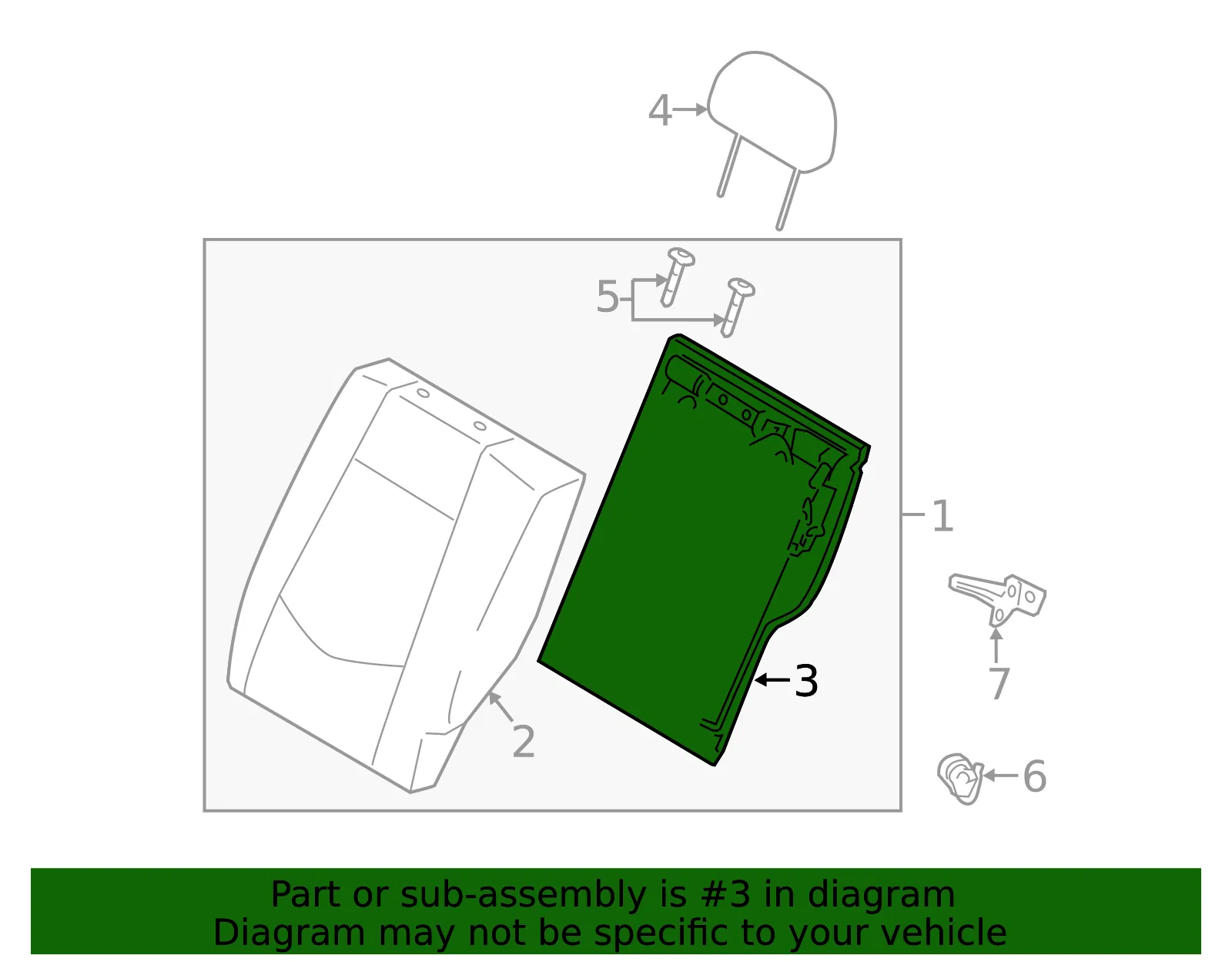 Seat Back Frame - Kia (89310-1M900) - view 2