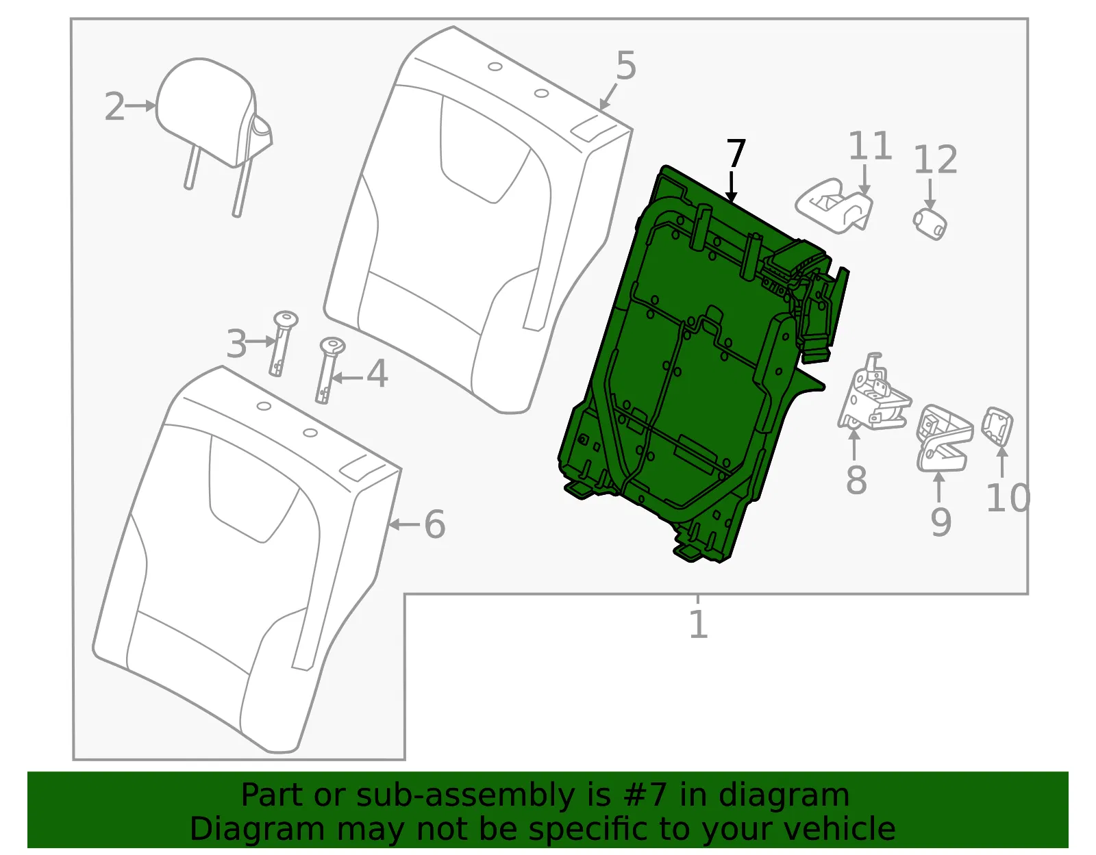 Seat Back Frame - Kia (89310-AO100CCV) - view 2