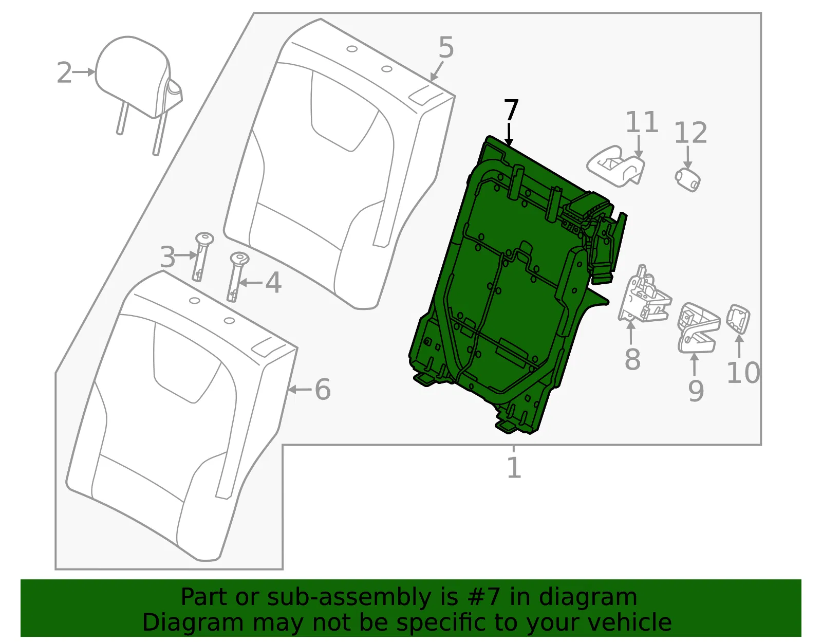 Seat Back Frame - Kia (89310-AT100CCV) - view 2