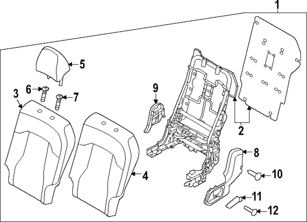 Seat Back Frame - Kia (89310-CH020)