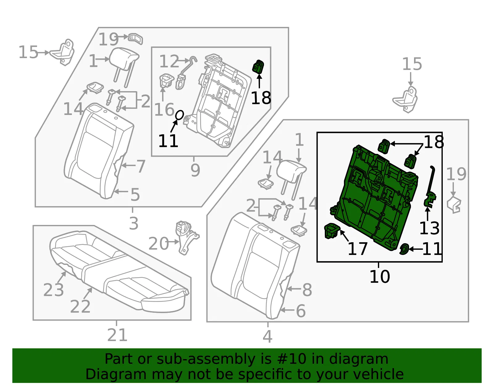 Seat Back Frame - Kia (89310-H9870) - view 2