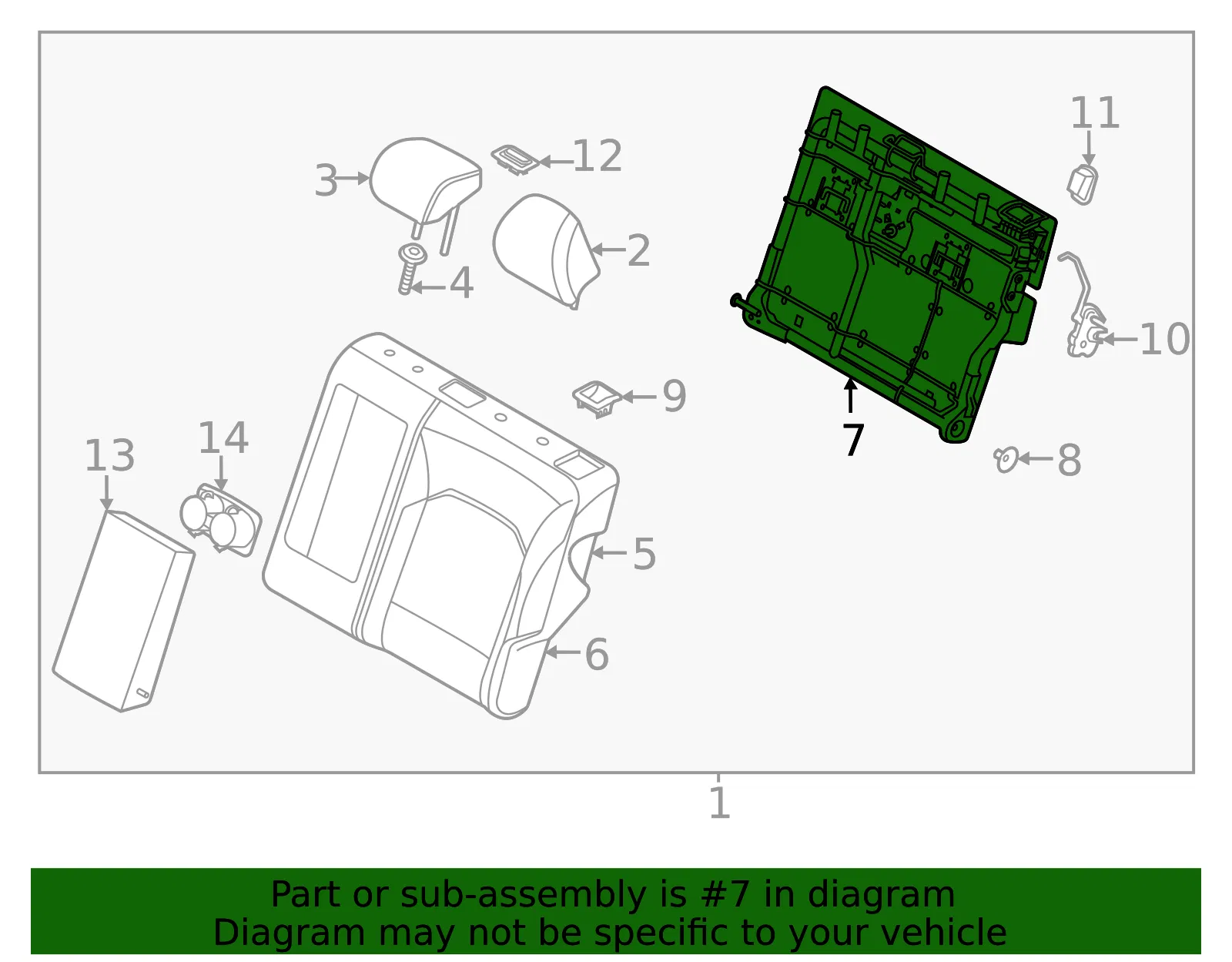 Seat Back Frame - Kia (89310-K0070) - view 2