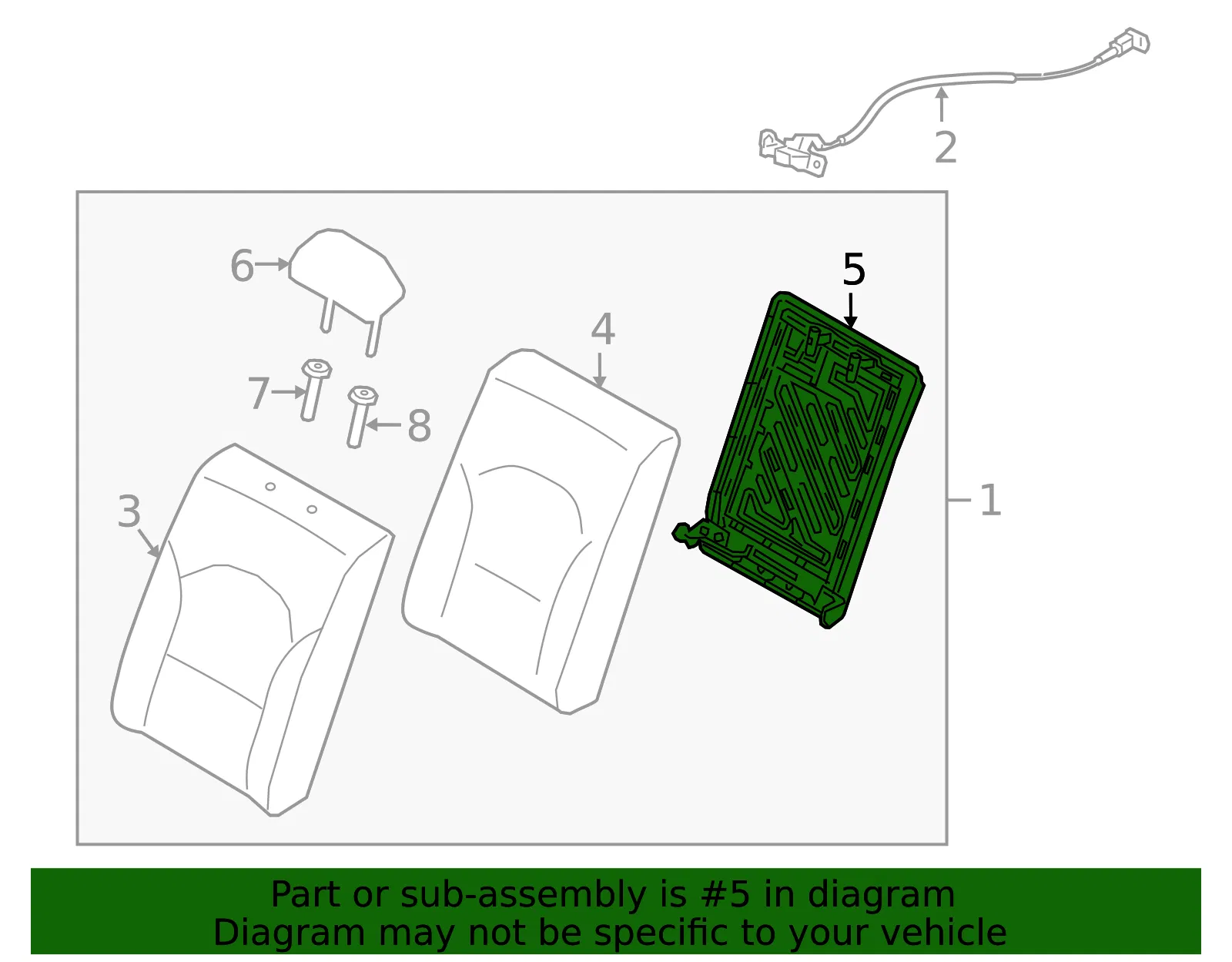 Seat Back Panel - Kia (89310-M7500) - view 2