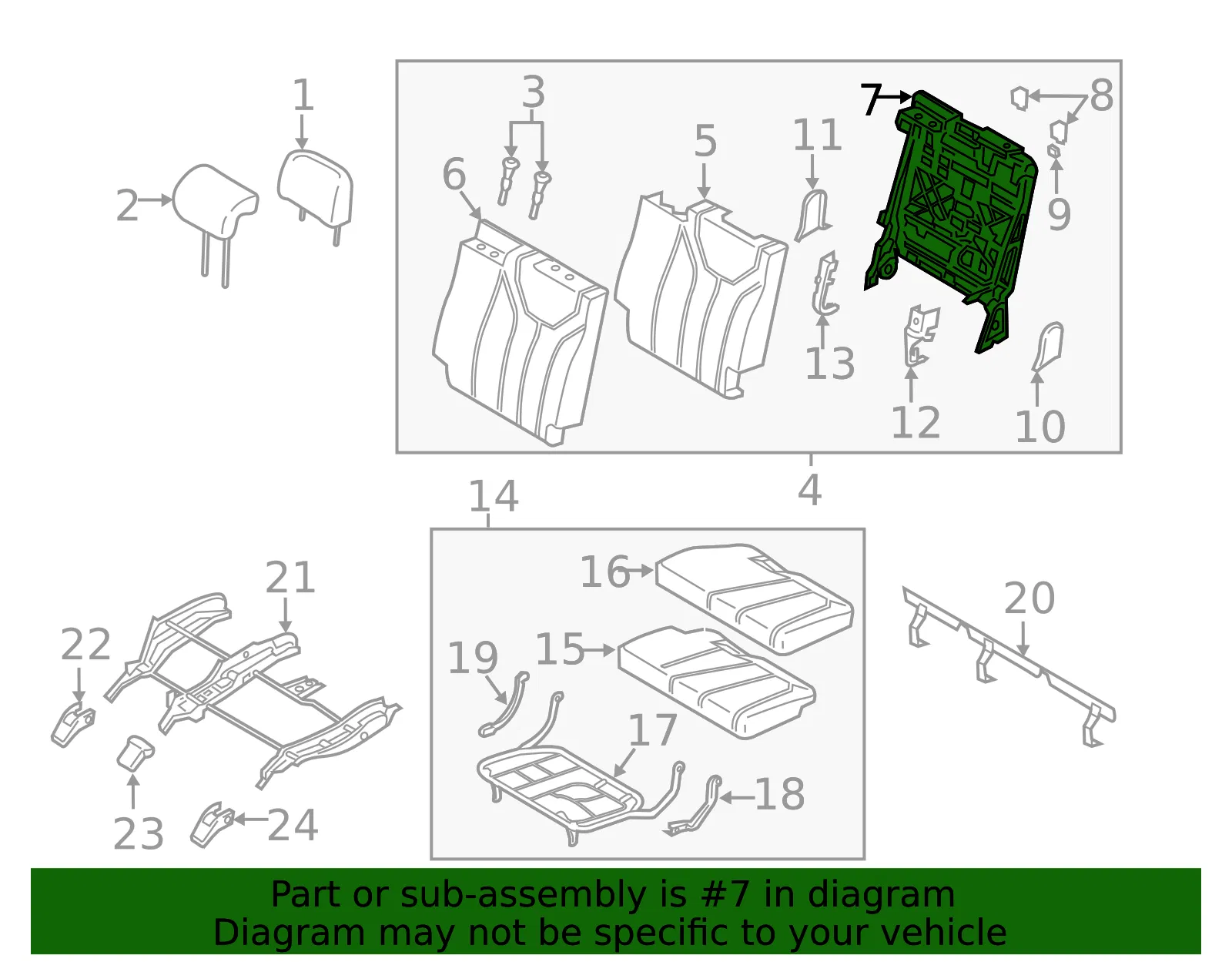 Seat Back Frame - Kia (89310-S9200LBR) - view 2