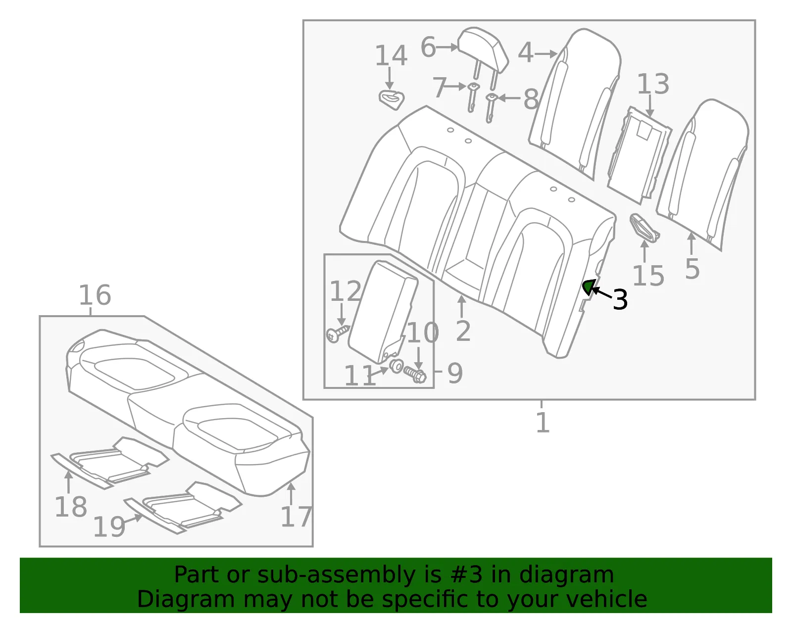 Seat Back Frame - Kia (89350-2T030) - view 2